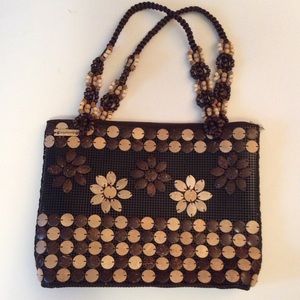 👜 KALALAND COCONUT SHELL BEADED PURSE NWOT